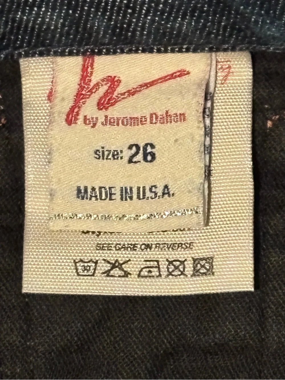 J by Jerome Dahan Women’s Jeans Size 26 Bootcut Button Hem Made in USA